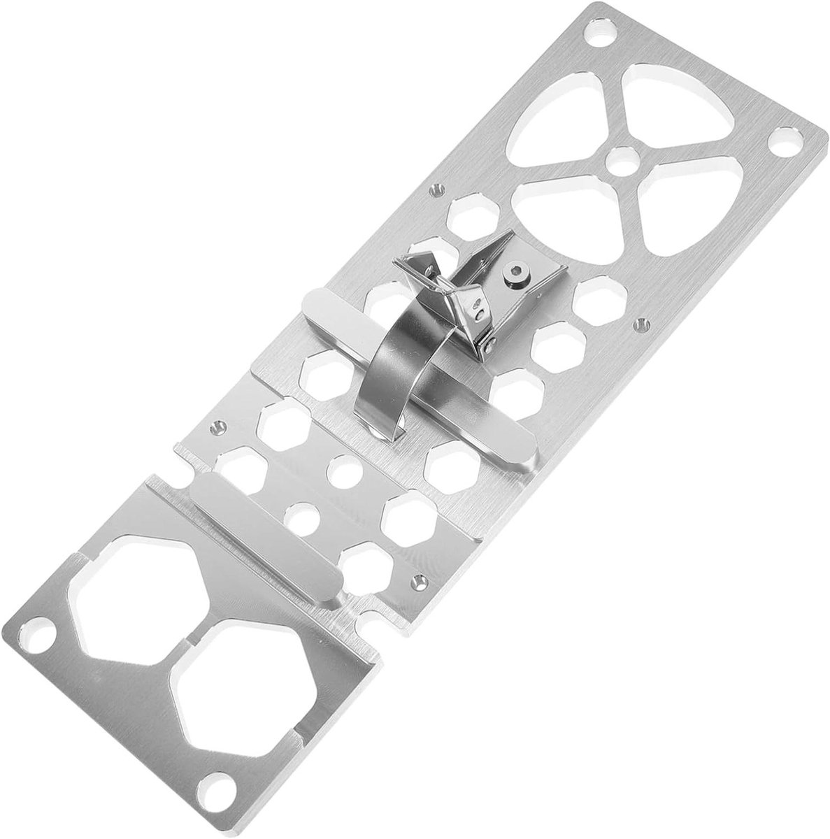 Zaaggeleiderail Accessoires - Houtbewerking Gereedschap - Rechte Zaagsneden Maken - Haakse Hoek Stabiliteit - 26x8.8cm - Zilver