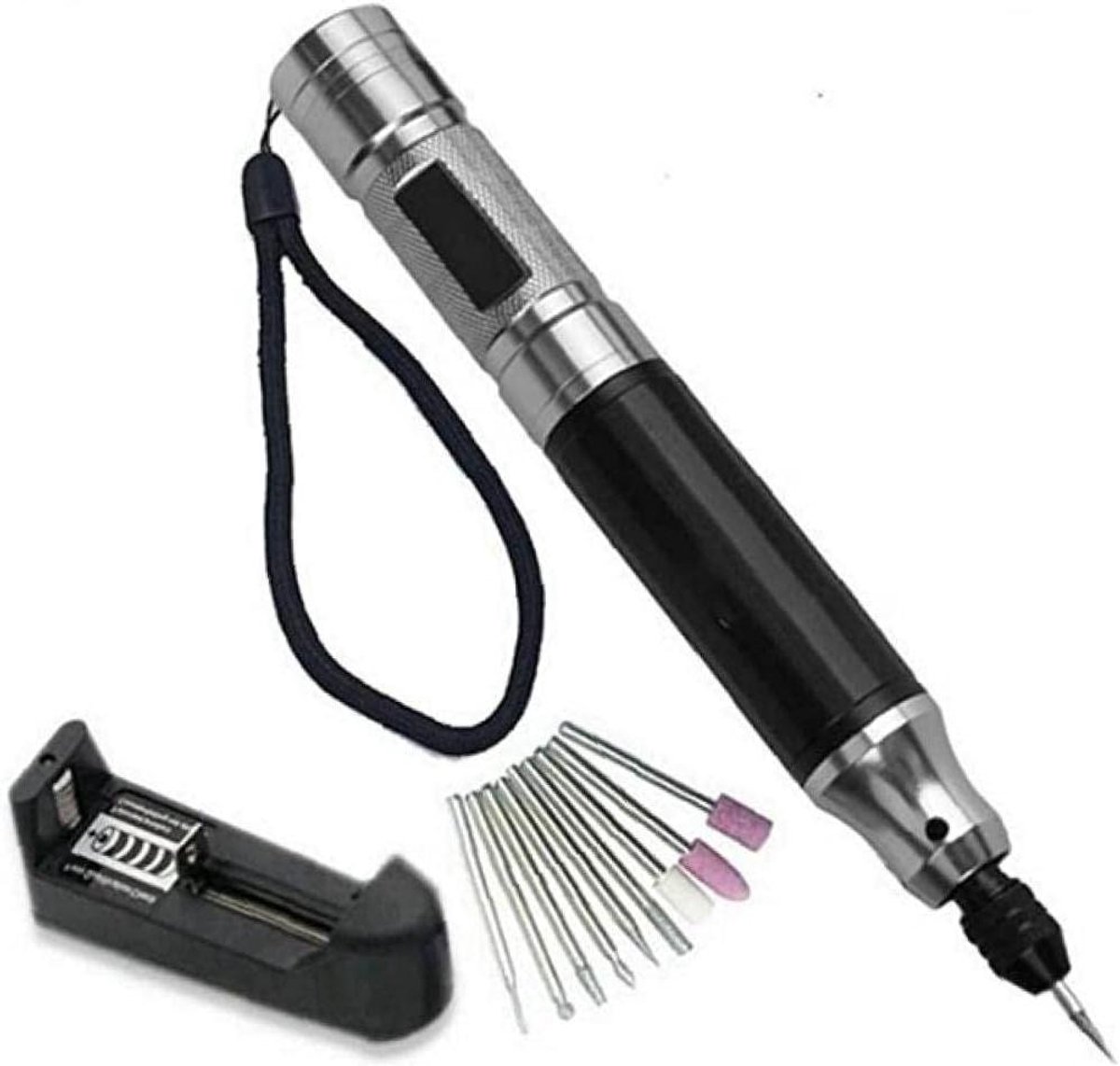 1 Set Engraving Tool Kit Multifunction Electric Micro Engraver Pen Portable Mini DIY Engraving Tool for Glass Wood Metal Ceramic