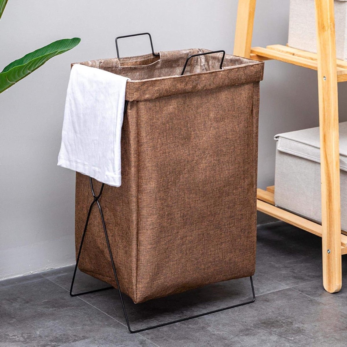 Vuile wasmand Opvouwbare mand Kleding opbergen Grote capaciteit 38x28x55cm Koffie
