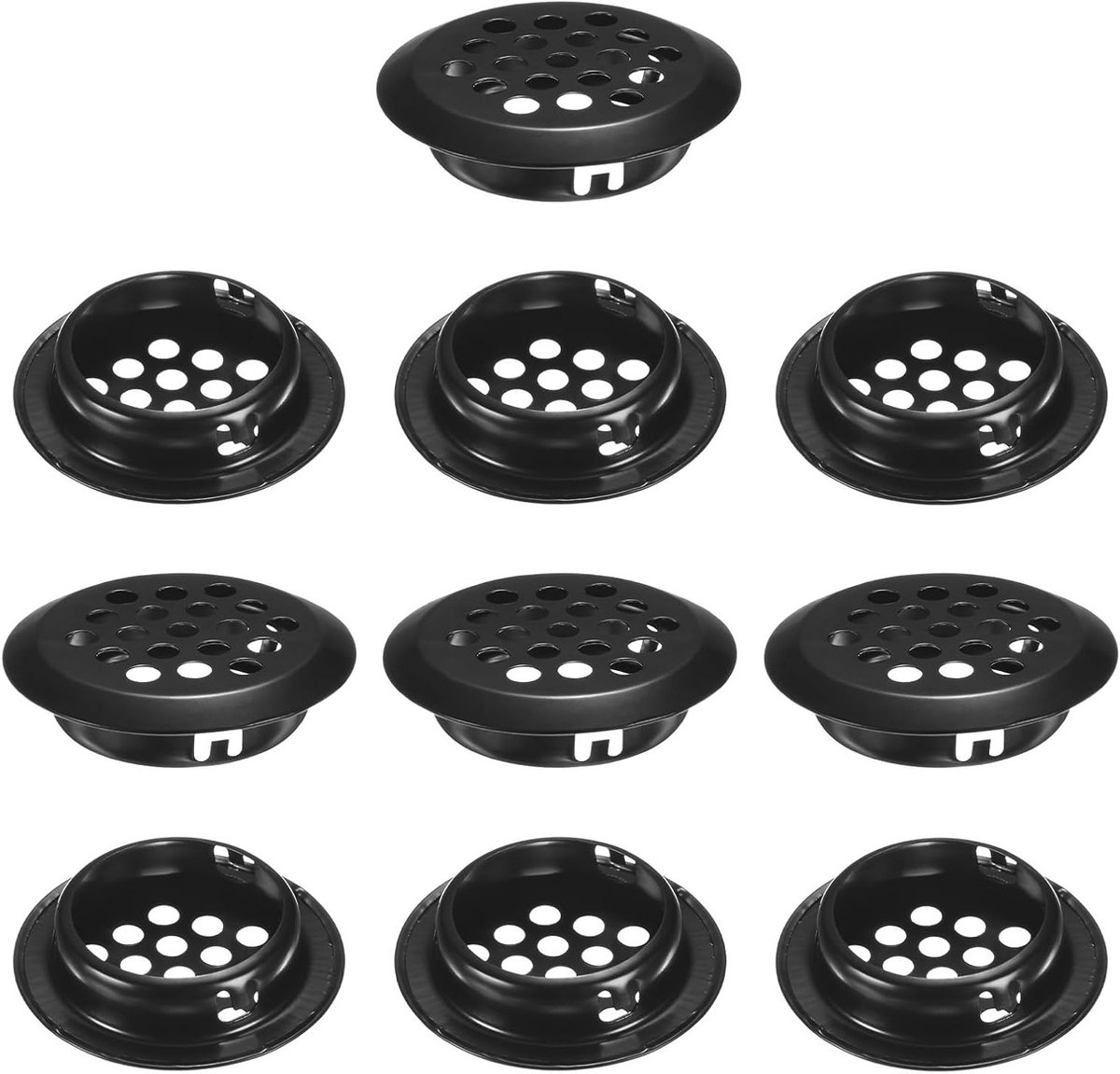 Set van 10 ronde ventilatieopeningen 29 mm - Roestvrijstalen ventilatieroosters voor badka