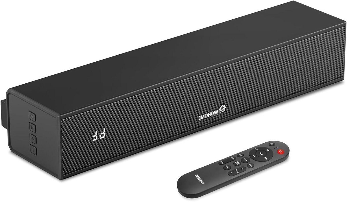 Soundbar met Subwoofer - Tv Luidspreker - Film Kijken - Spraakverbetering 6 Niveaus - 15 inch - Zwart
