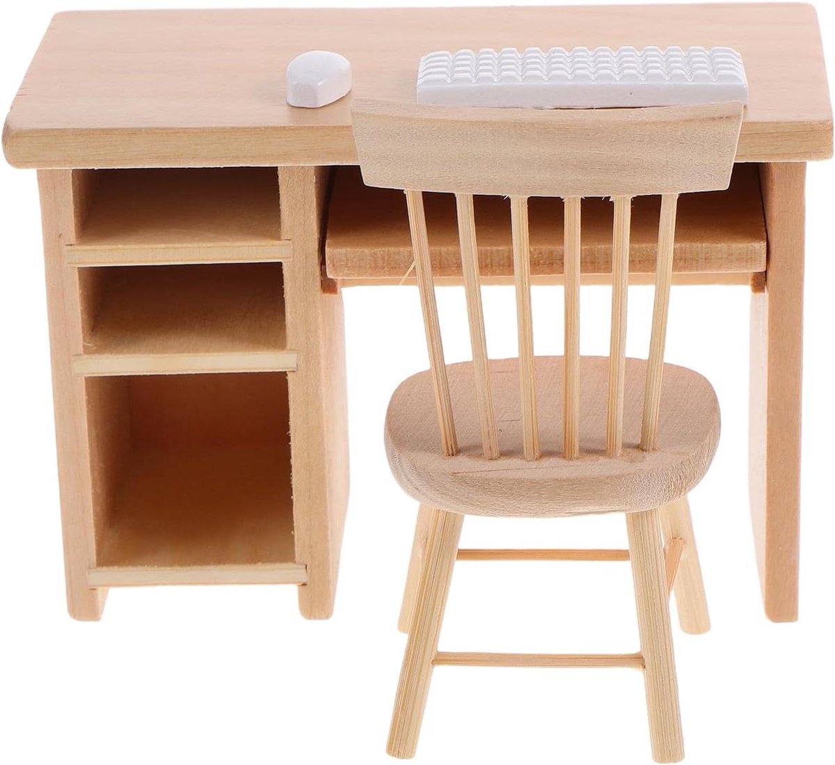Miniatuur Meubels - Poppenhuis Set - Fantasie Spel - Authentiek Ontwerp - 10.40X7.10X5.60CM - Beige