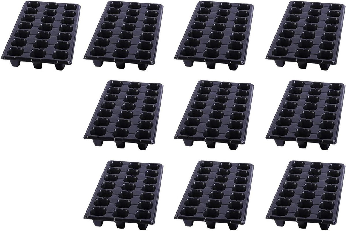 Zaailingen Starterkit - Kweekbakjes - Planten Kweken - Met Afwateringsgaten - 10 Stuks - Transparant