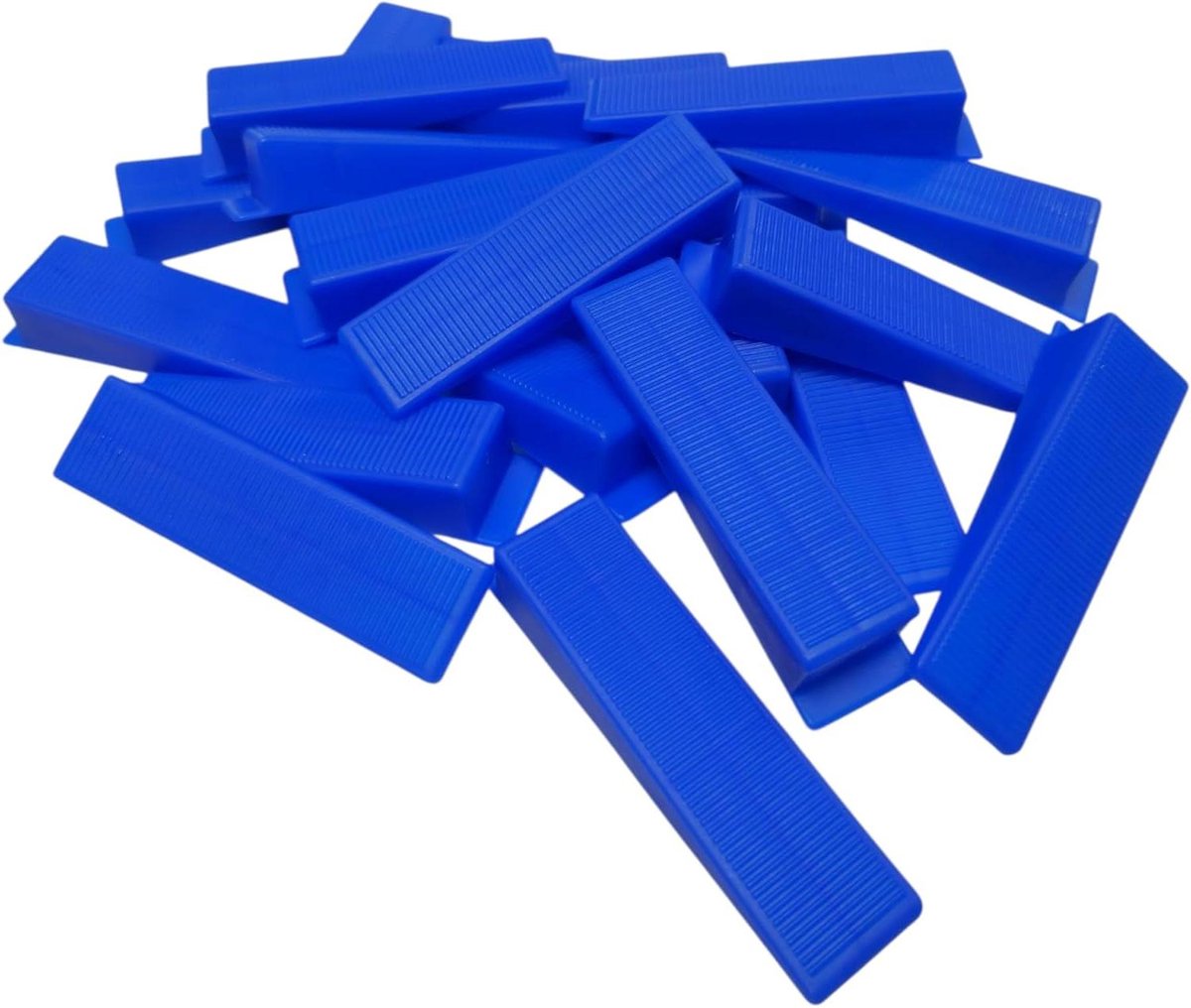Tegelnivelleringssysteem Wiggen - Tegel Legsysteem - Vlakke Tegels Leggen - Herbruikbare Wiggen - 500 stuks - Blauw