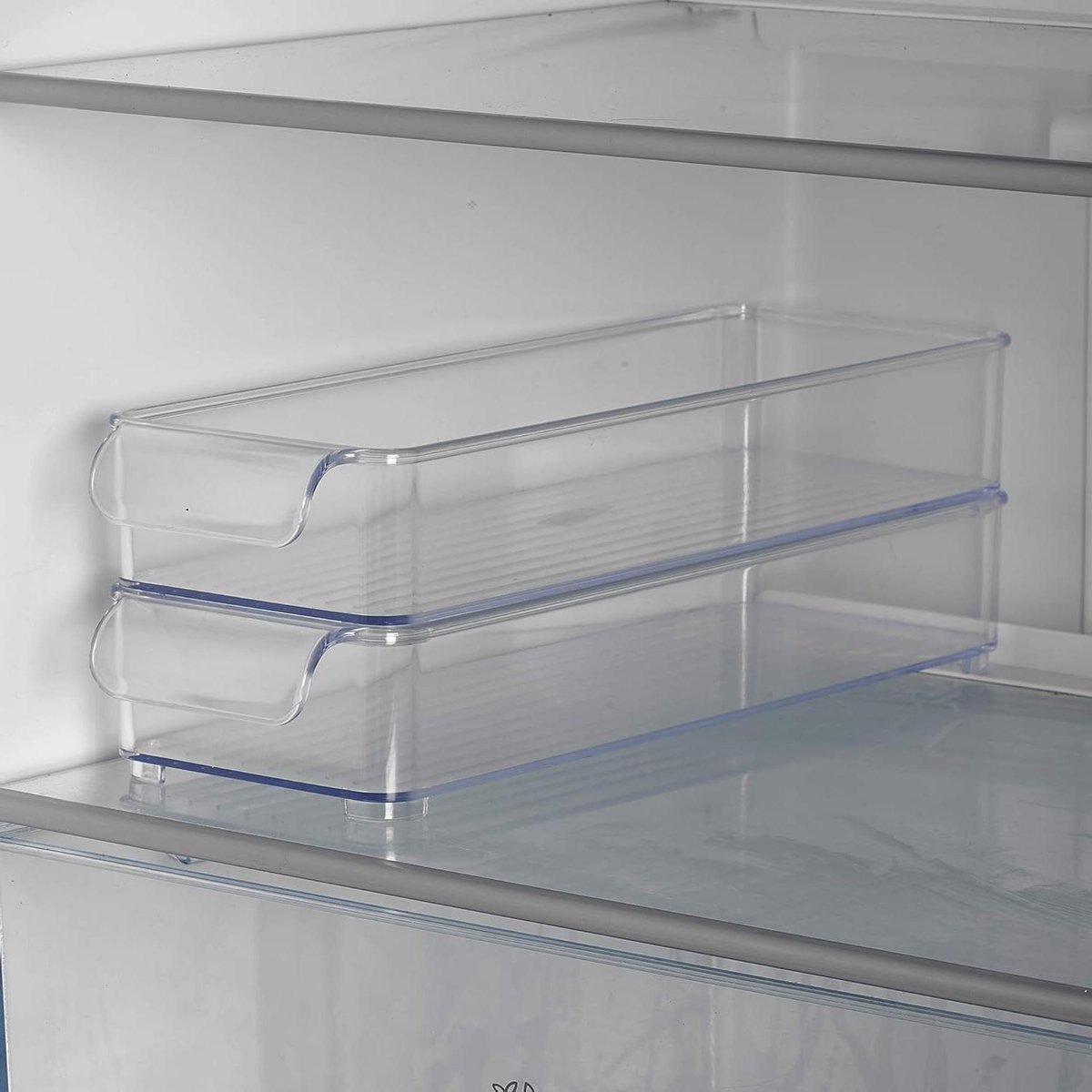 Koelkast Organizers - Opbergbakken - Voedsel bewaren - Stapelbaar ontwerp - 30 cm - Transparant