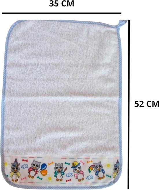 Kleuter handdoek - Badstof katoen - Naar school - Personaliseerbaar met naam - 35 x 52 cm - Hemelsblauw — afbeelding 5