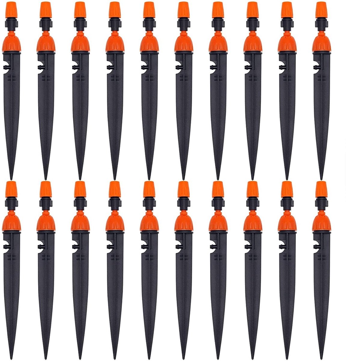 Allecto Plus - 20 stuks Verstelbare Druppel Emitters voor Efficiënte Water Irrigatie - 360 Graden Water Flow Druppelaars voor Moestuin, Tuin en Kas