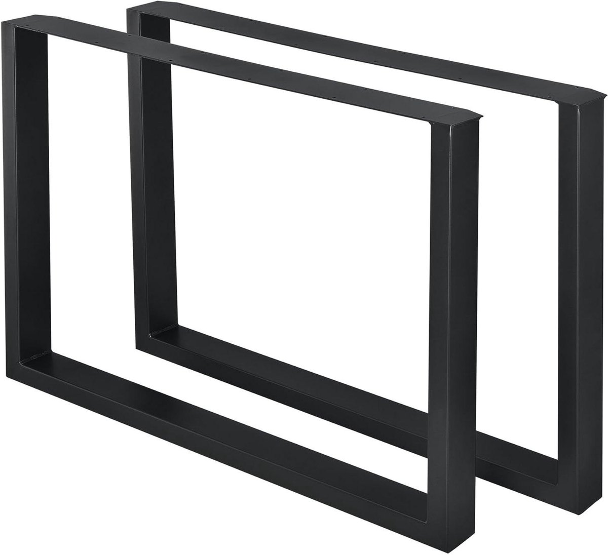 Stalen onderstel set - Tafelpoot U-model - Meubels maken - Gepoedercoat staal - 100x72 cm - Zwart