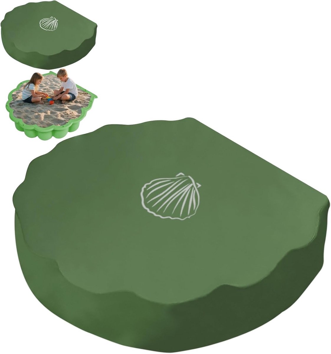 Ronde zandbakhoes 100 x 15 cm - Waterdicht, stofdicht en ideaal voor zandbakken en zwembaden