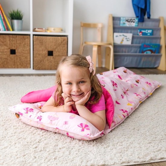 Slaapmat met kussen - Kinder slaaprol - Opvang en school - Inclusief ingebouwd kussen - 127 x 50 cm — afbeelding 4