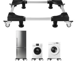 Solvix Wasmachine Verhoger – Tussenstuk Wasmachine Droger – Wasmachine Ombouw – Wasmachine Opbouwmeubel – RVS Onderstel Verstelbaar 40-60 cm – Voor Wasmachine en Droger