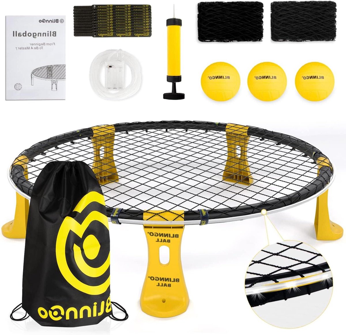 Buitenspel Set - Team Spel - Actief Buiten - Stevig Frame - 1.93 kg - Geel