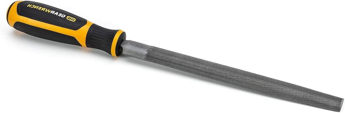 Halve Ronde Vijl - Metaalvijl Bastard - Metaal Bewerken - Dubbele Snede - 20 cm - Chroom