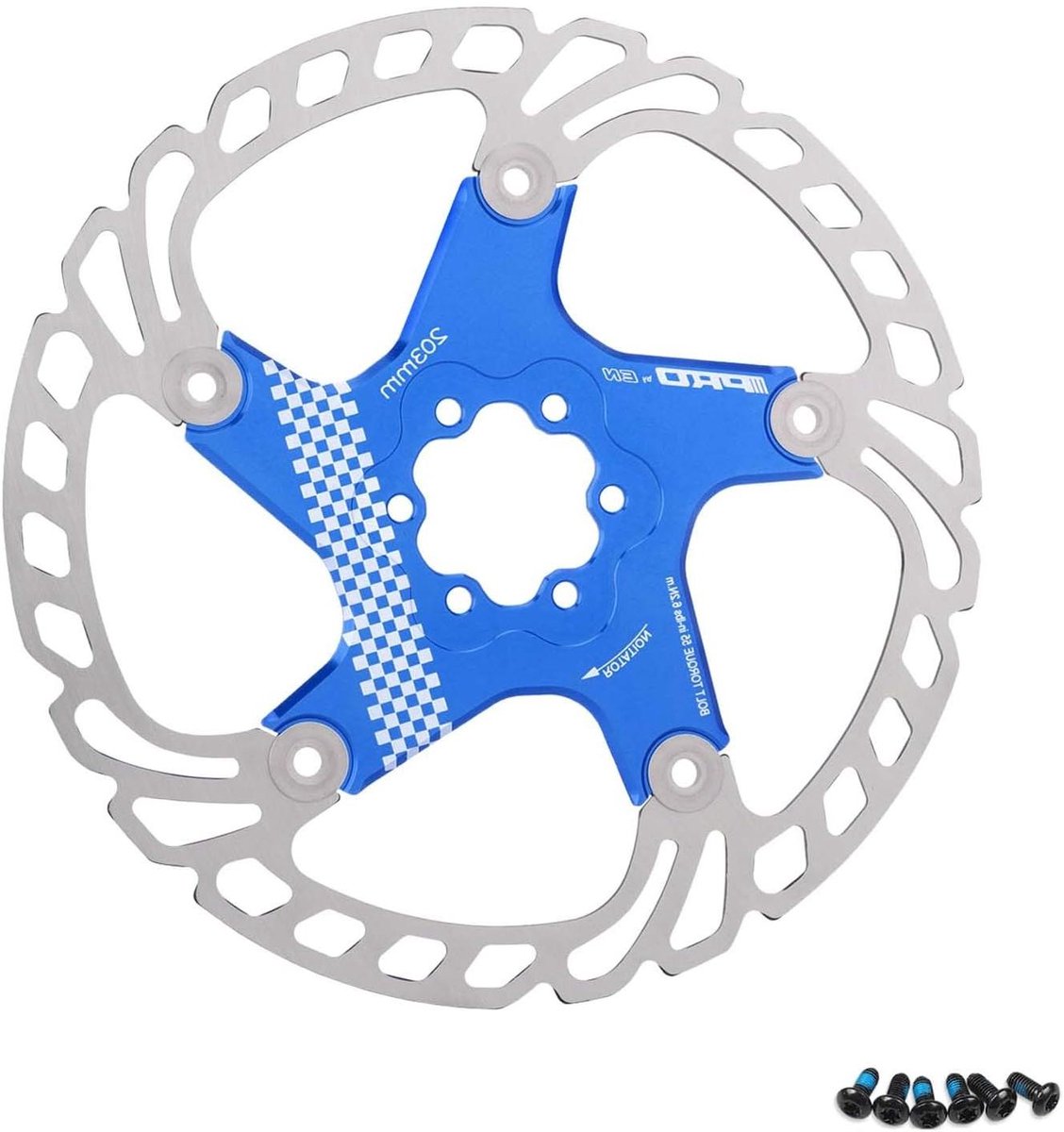 Fiets remschijf - Zwevende Rotor - Veilig Fietsen - Verbeterde Warmteafvoer - 160mm - Blauw