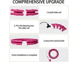 Smart Hula Hoep - Fitness Hoepel - Gewichtsverlies - Verstelbaar Ontwerp - 68 Inch - Roze