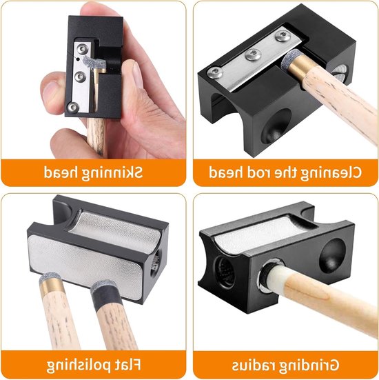 Multifunctionele Billiard Tip Tool voor Cue Reparatie, Scherpe Punt, Trimmer en Shaper voor Biljartaccessoires — afbeelding 4