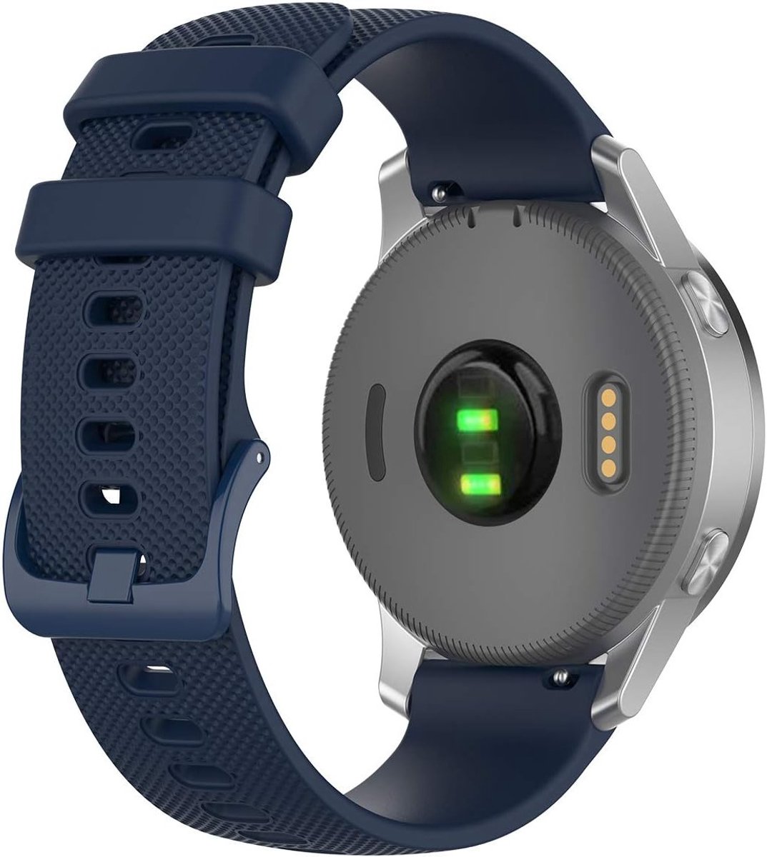 Universeel Smartwatch 18MM Bandje Siliconen met Gespsluiting Blauw
