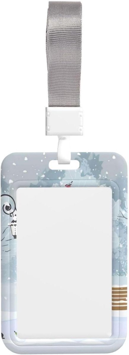 ID Badgehouder - Naamplaatje Cover - Identificatie Tonen - Dubbelzijdig Schuifdeksel - 11 x 7 cm - Wit