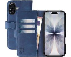 Rosso Element Geschikt voor Apple iPhone 17 | Wallet Book Case | Portemonnee Hoesje | 3 Pasjes | Magneetsluiting | Stand Functie | Blauw