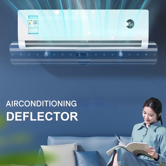 AC Windscherm - Airco Deflector - Directe Tocht Voorkomen - Verstelbaar Ontwerp - 50-102 cm - Wit — afbeelding 4