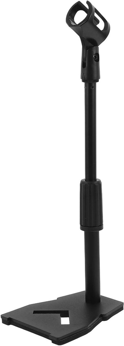 Microfoon Standaard - Tafelhouder - Opnemen Streamen - Stabiele Metalen Constructie - 27.5 cm - Zwart