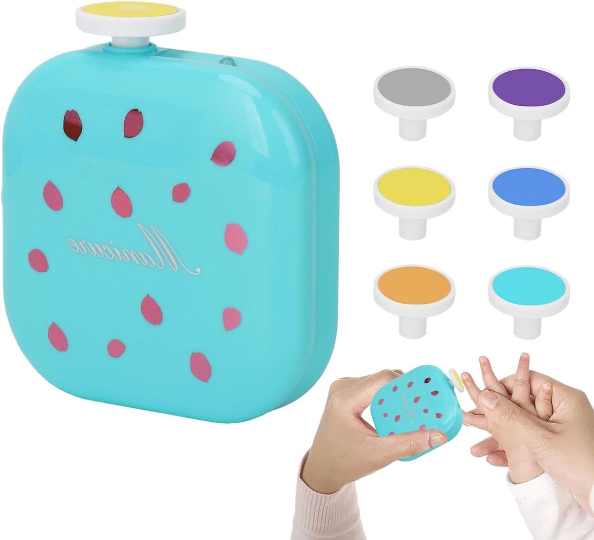 Baby Nageltrimmer Elektrisch - Elektrische Nagelknipper Peuters - Veilige Nagelverzorging - Met LED-licht - 165 cm - Wit
