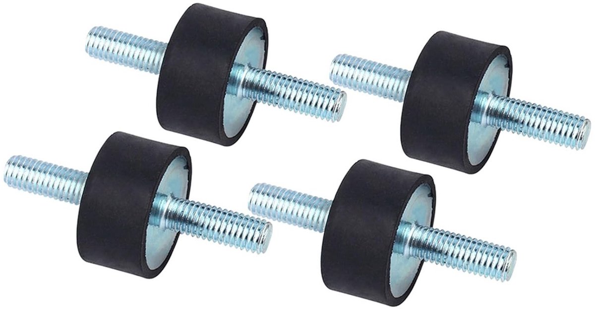 4 Stuks M8 Rubber Buffers voor Antivibratie - Vibration Dampers voor Luchtcompressor en Pompen, 30x15mm