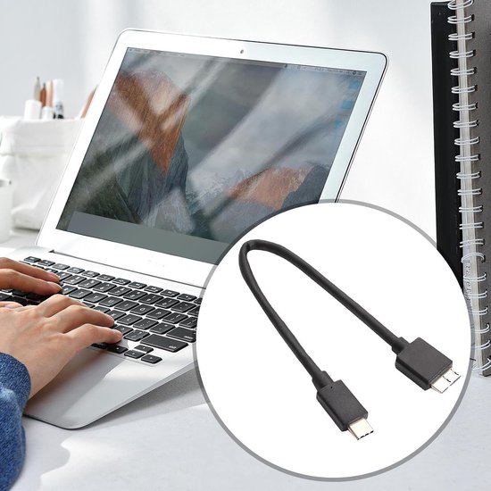 Externe harde schijf kabel - Datakabel gegevensoverdracht - Snelle bestandsoverdracht - 5 Gbps snelheid - 30 cm lengte - Veelkleurig — afbeelding 2