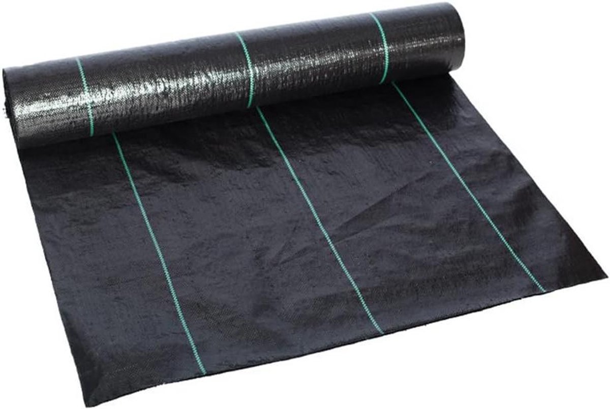 Tuinvlies Onkruidblokkering - Onkruidfolie Drainage - Onkruid Vrij Houden - Waterdoorlatend PP Weefsel - 15 x 0.6 Meter - Zwart