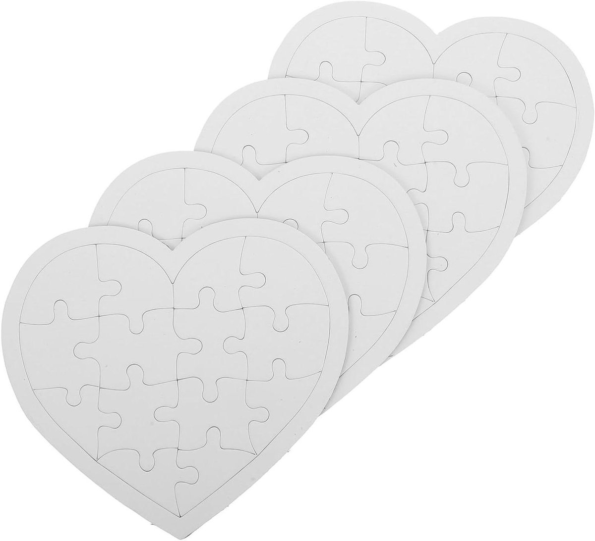 4 Vellen DIY Lege Puzzels Grote Tekenpuzzels voor Jongen Meisje Creatieve Knutselsets voor Kleuren Tekenen Puzzelplezier Thuis School of Onderweg