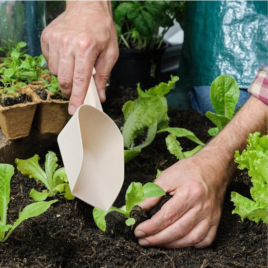 Tuinschep - plantenschep -kunststof - Multischep- Ergonomische Roestvrijstalen Tuinschep - Plantenschepje -Diepe Bodem - Tuinschepje - Handschepje - Tuingereedschap - 28.5×7.5 cm — afbeelding 4