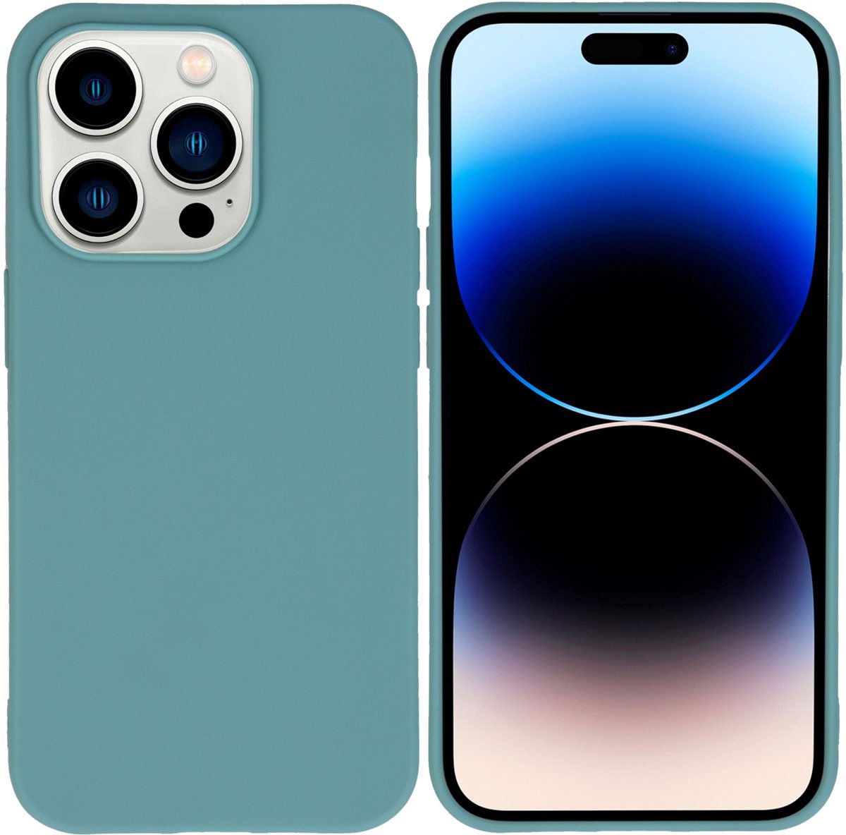 imoshion Hoesje - Geschikt voor Apple iPhone 14 Pro - Color Backcover - Donkergroen