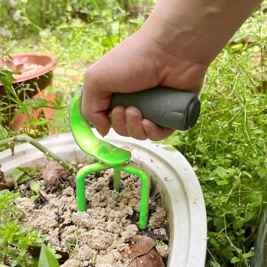 Handcultivatie tuin -gereedschap, hand -rake -tuin -gereedschap - Heavy Dut staal -handcultivatoren, handmatig kanker -gereedschap ergonomische handgreep klauw voor cultivatie — afbeelding 2