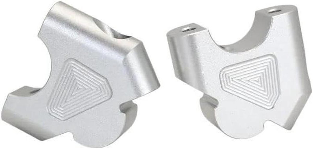 Stuurverhoger Motor - Verstelbare Klem - Comfortabel Rijden - 30mm Hoger 25mm Achter - 32MM - Zilver
