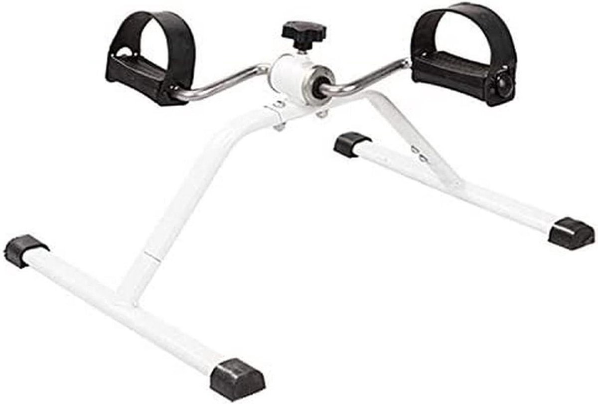 Pedaaltrainer Elektrisch - Mini hometrainer - Been en arm training - Spanning instelbaar - Compact ontwerp - Zilver