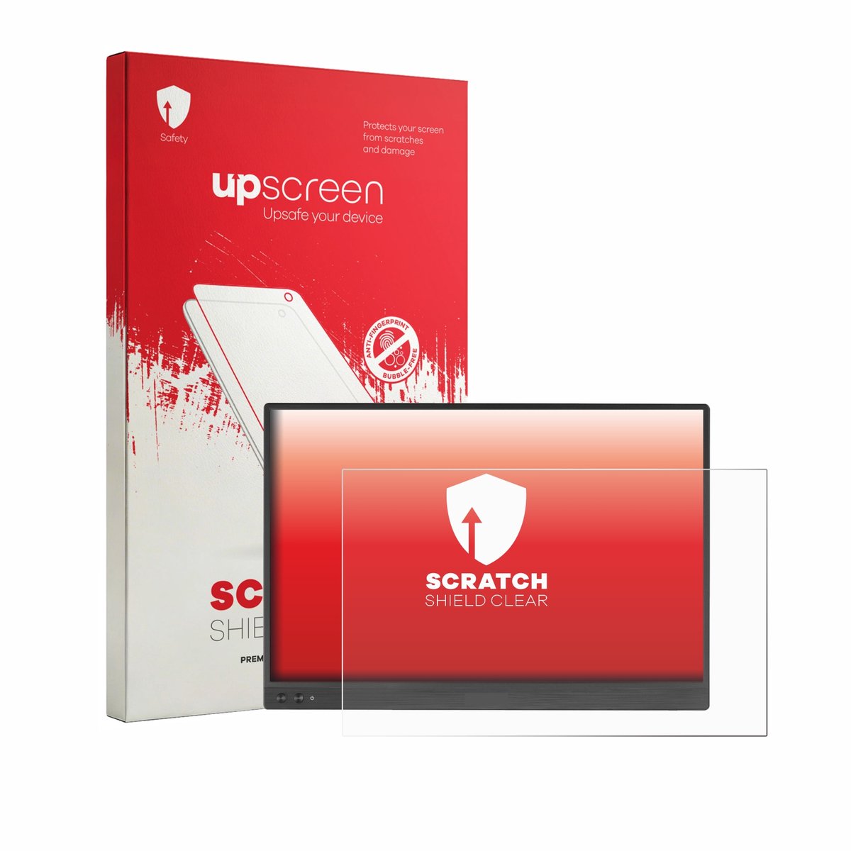 upscreen - Screenprotector voor ASUS ZenScreen MB16NCG - Folie Beschermfolie transparant