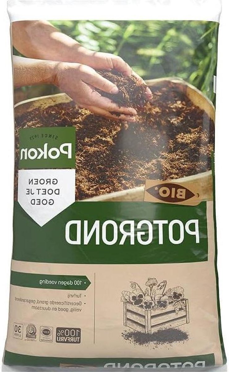 Biologisch Potgrond - Turfvrije Aarde - Planten Kweken - RHP Gecertificeerd - 30L - Bruin