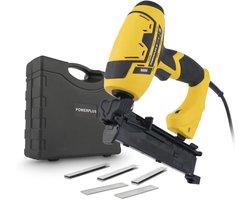Powerplus Elektrisch Niet- en Spijkerpistool POWX13801 - Nietjes- en Nagelapparaat van 800 W en 30/min. - met Koffer en 500 Acc.