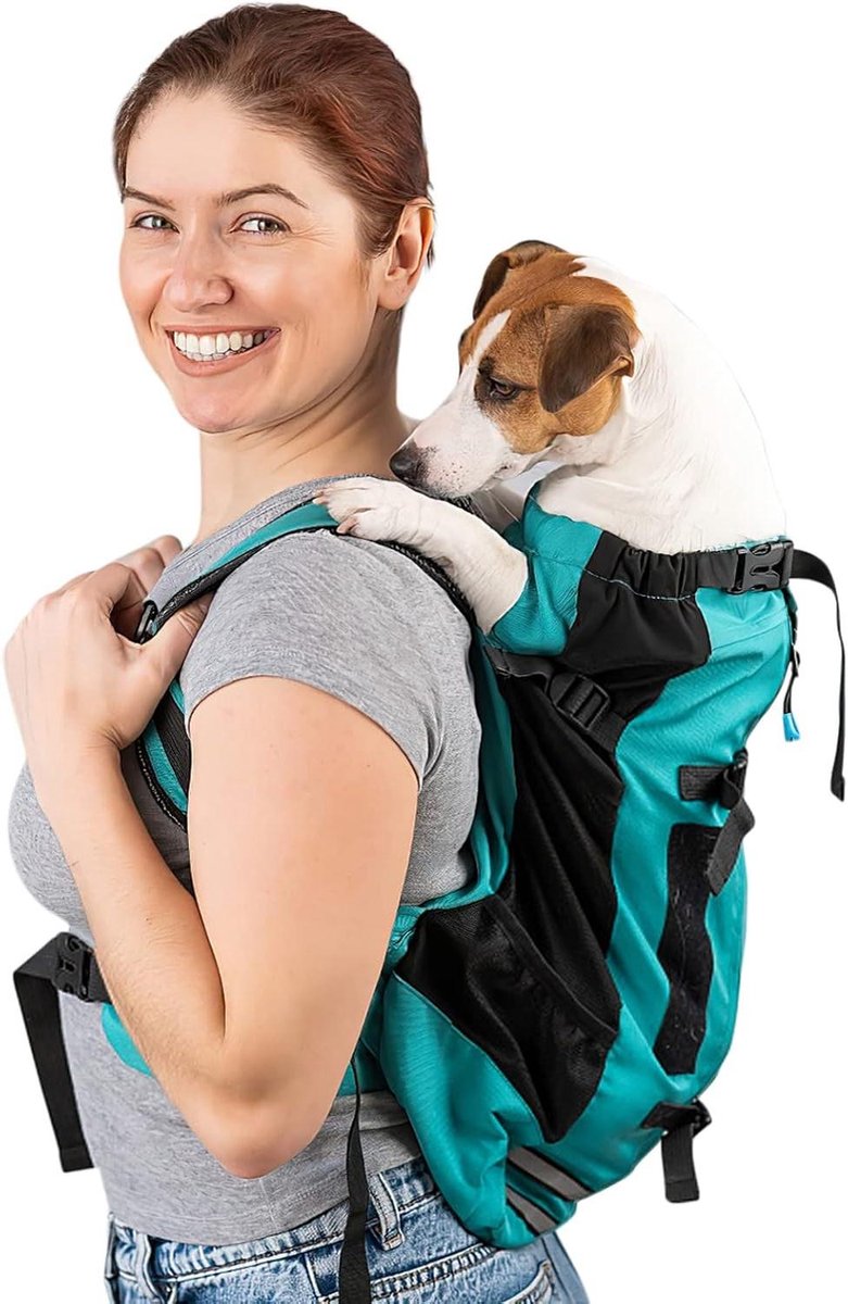 Honden Rugzak - Draagzak Hond - Reizen met Hond - Verstelbare Schouderbanden - M - Blauw