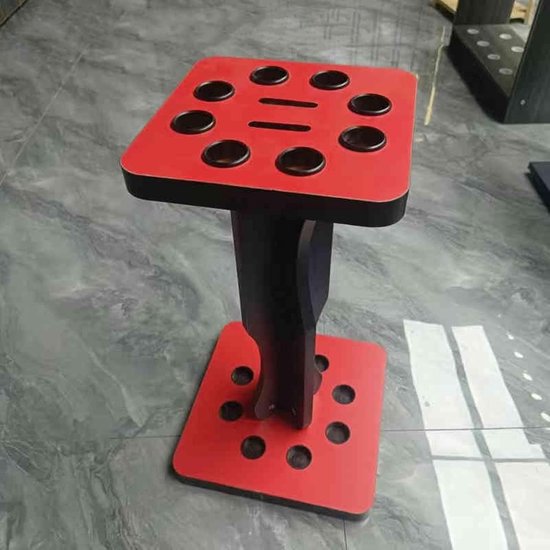 Biljartkeu Rekken - Pool Stick Houder - Biljart Keu Opslag - Stabiele Vloerstandaard - 30x30x55cm - Rood — afbeelding 3
