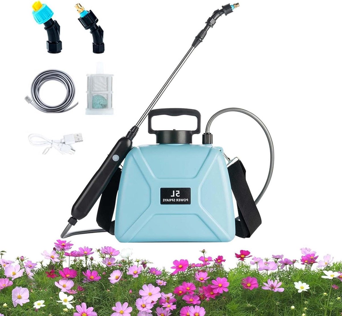 Draagbare Tuinsproeier - Elektrische Sproeier - Planten Verzorgen - Verstelbare Messing Sproeiers - 5 Liter - Standaard