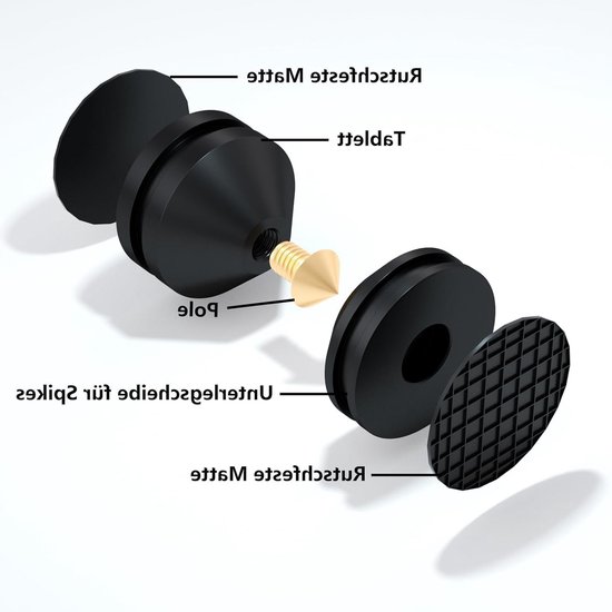 HiFi Luidspreker Isolatie Spike - Schokabsorberende Aluminium Pads voor Luidsprekers van Merkloos — afbeelding 2