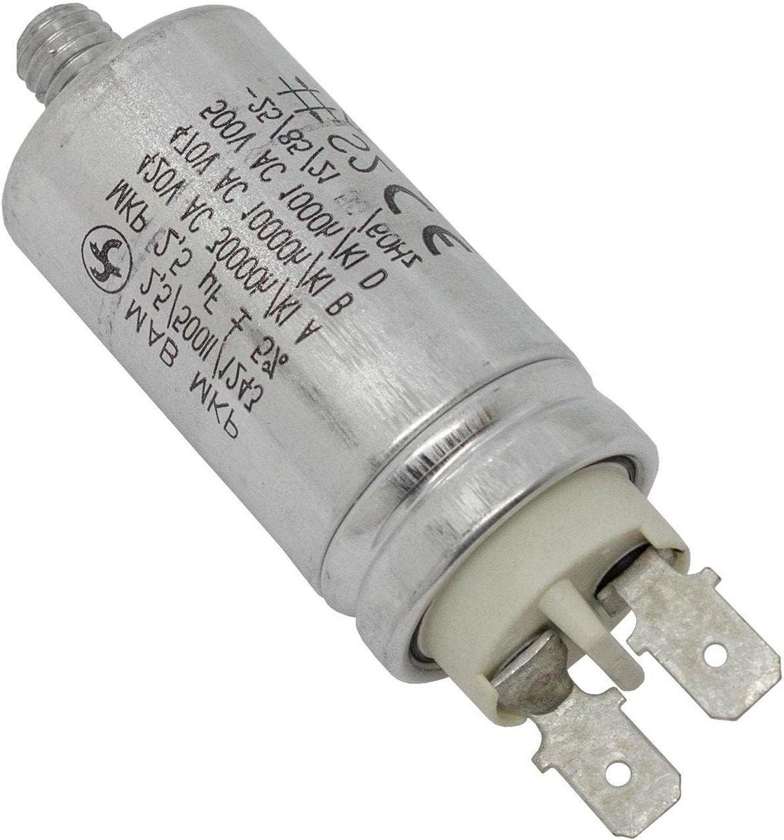 Startcondensator Motor - Motorcondensator Wisselstroom - Motoren Starten - Metalen Behuizing - 25x48mm - Zwart