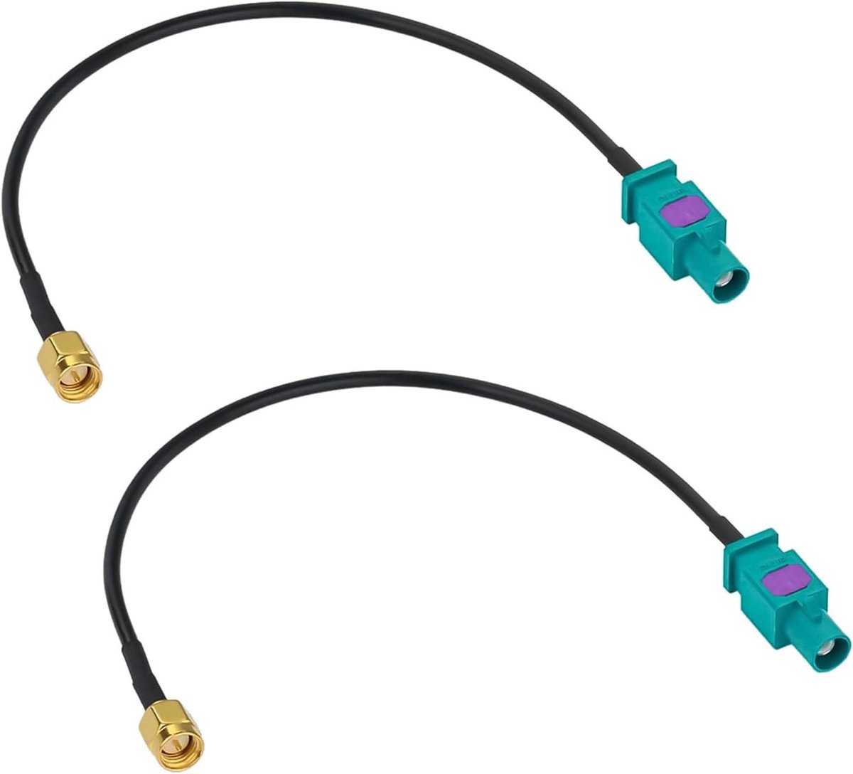 Antenne Adapterkabels - GPS Kabel - Auto Connectiviteit - Fakra Z naar SMA - 15 cm - Turkoois