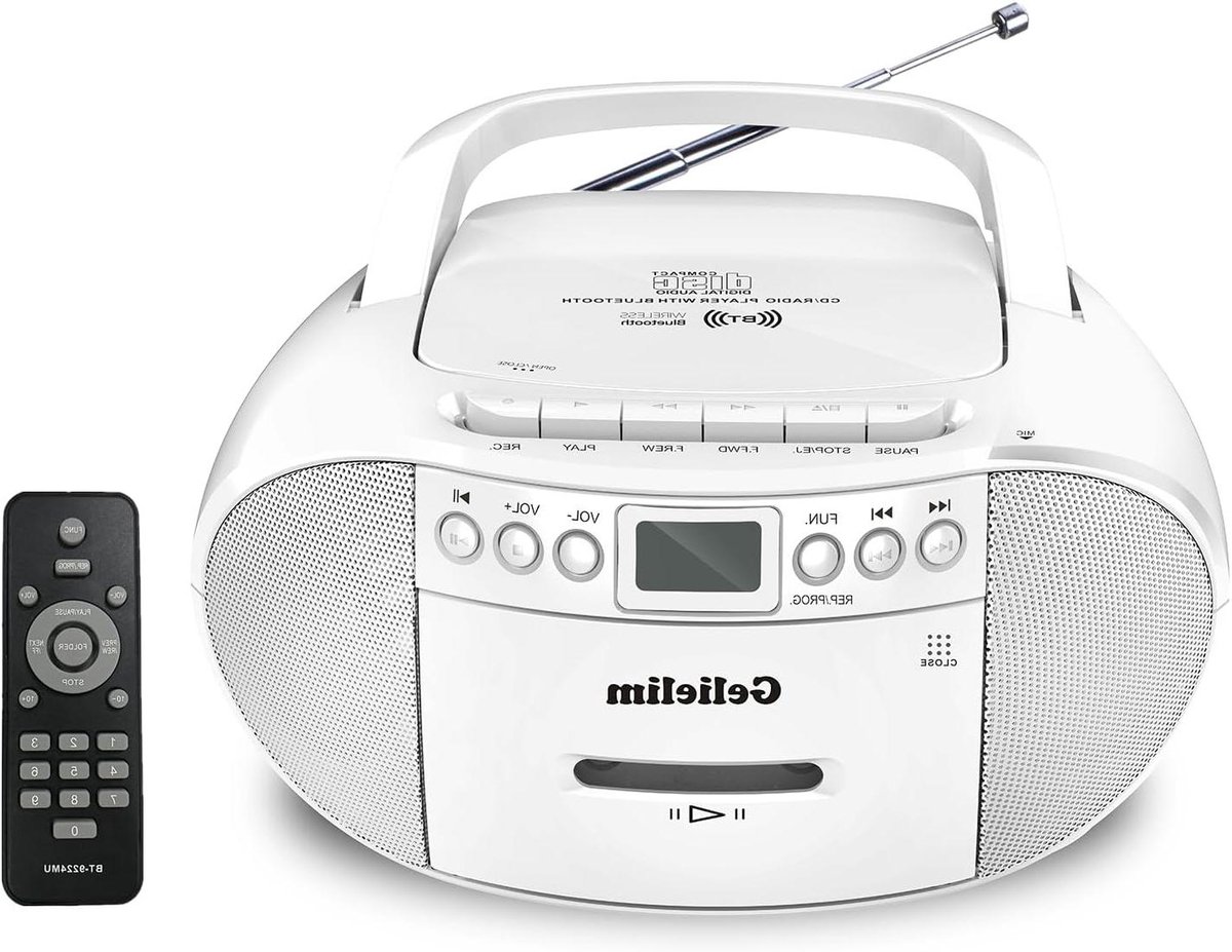 CD Cassette Speler - Boombox Radio - Muziek Luisteren - Draagbaar Bluetooth Apparaat - 23.5 x 19 x 12 cm