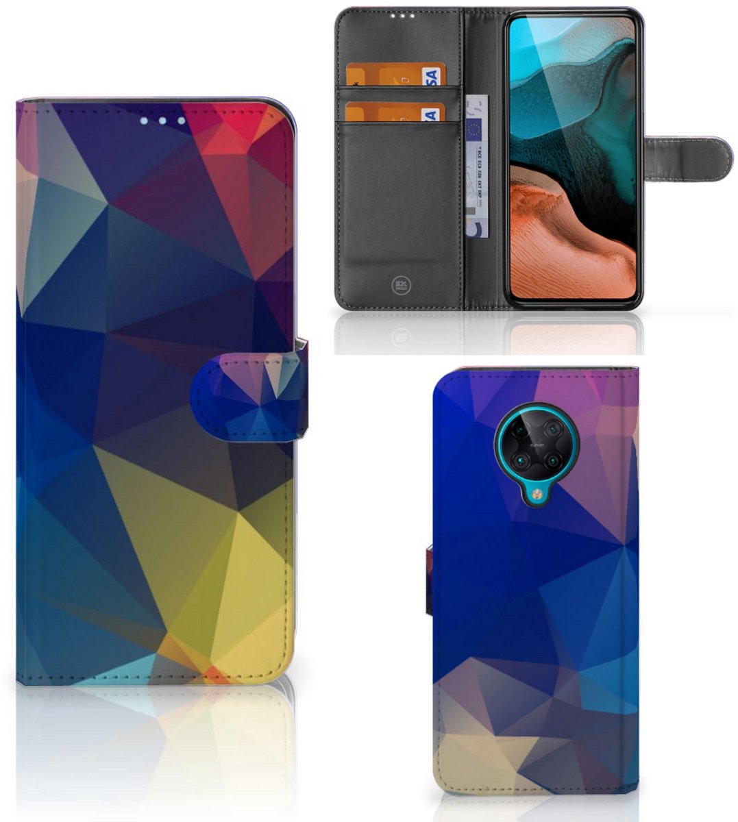 Xiaomi Poco F2 Pro Book Case Polygon Dark