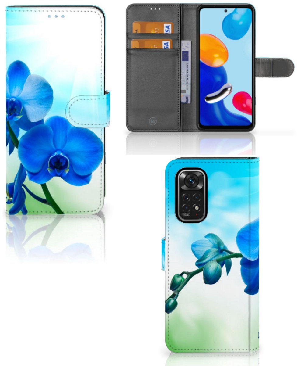 Xiaomi Redmi Note 11/11S Hoesje Orchidee Blauw - Cadeau voor je Moeder