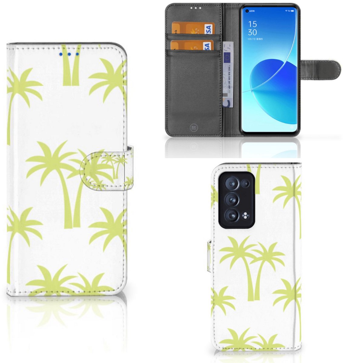 OPPO Reno 6 Pro Plus 5G Hoesje Palmtrees
