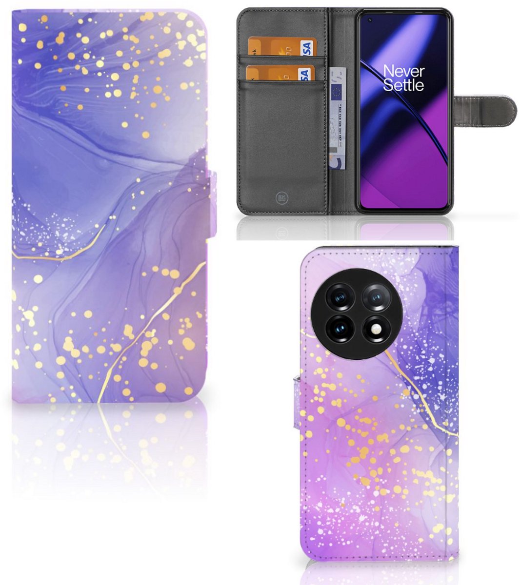 Hoesje voor OnePlus 11 Watercolor Paars