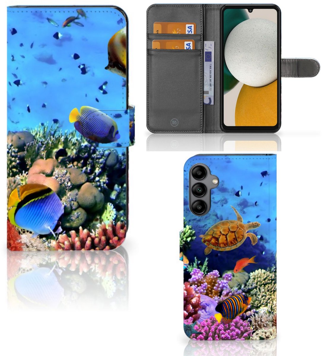 Samsung Galaxy A34 Telefoonhoesje met Pasjes Vissen